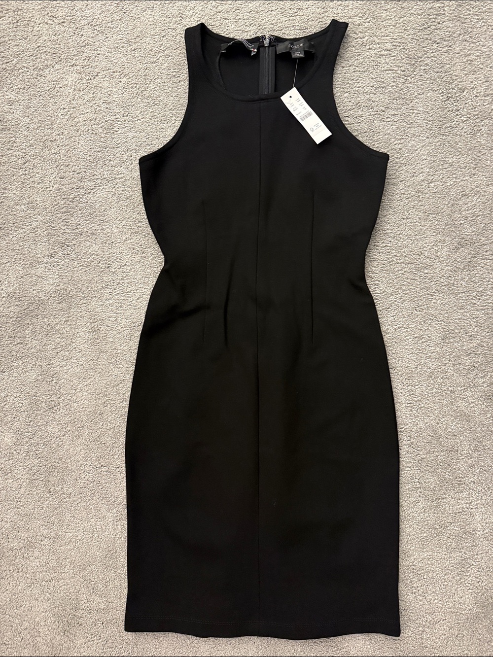 J. Crew Black Sleeveless Midi Sheath Dress